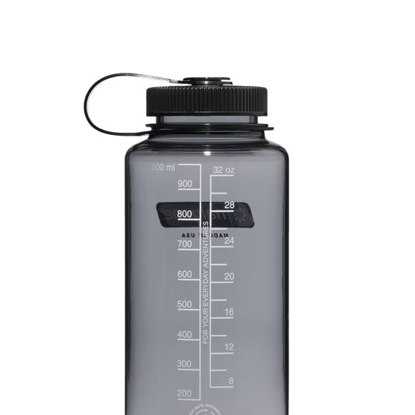 Nalgene steklenica Wide Mouth 1000ml Gray Black