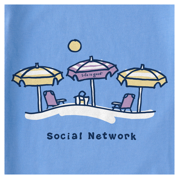 Ženska kratka majica Life is Good Social Network