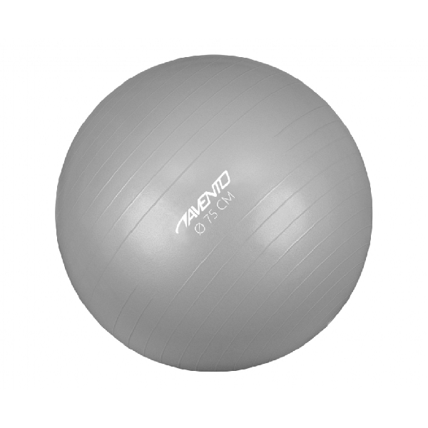 Avento fitnes žoga 75 cm srebrna.