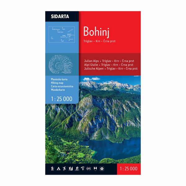 Sidarta planinska karta Bohinj.