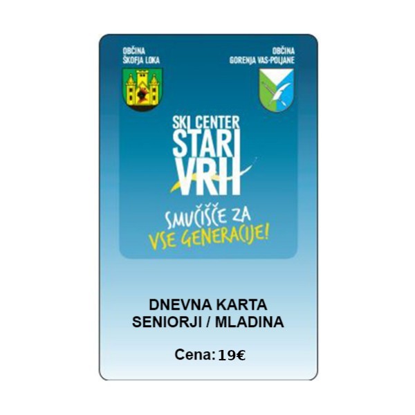 Dnevna odrasla smučarska karta Stari vrh.