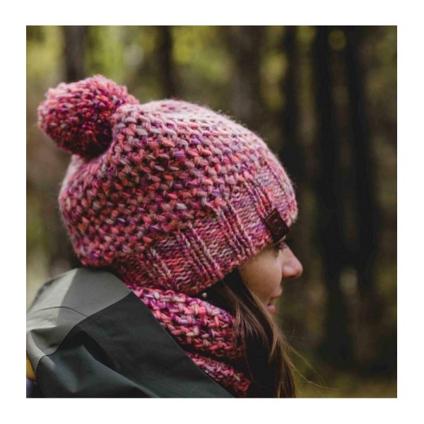 Buff pletena kapa Margo Flamingo Pink.