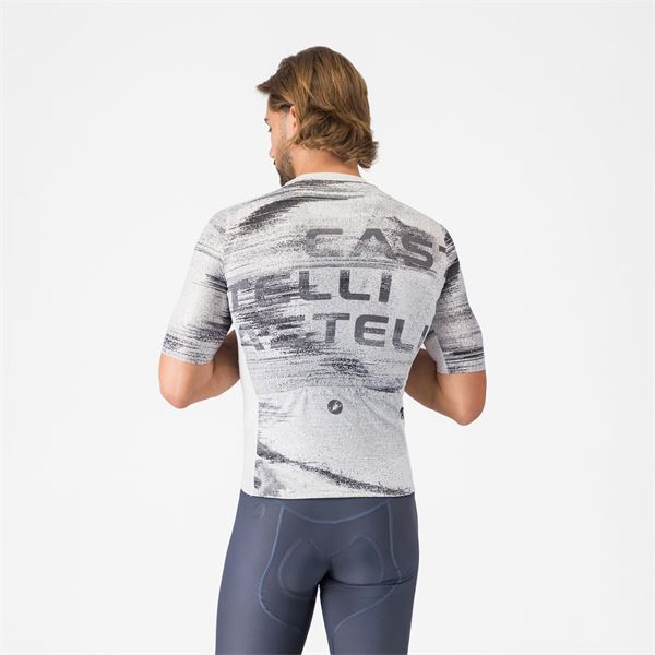Moška kolesarska majica castelli stratus logo.