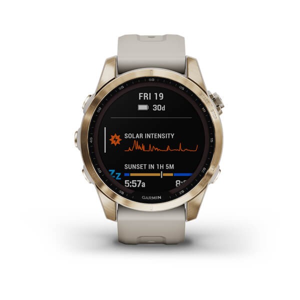 Garmin Fenix 7s Sapphire Solar.