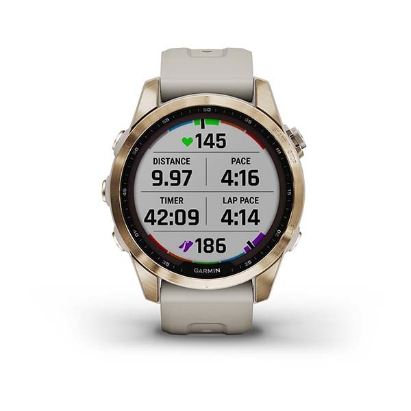 Garmin Fenix 7s Sapphire Solar.
