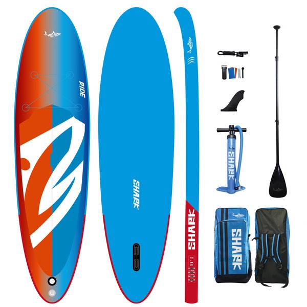 Shark sup 19 All Round z veslom in dodatno opremo.