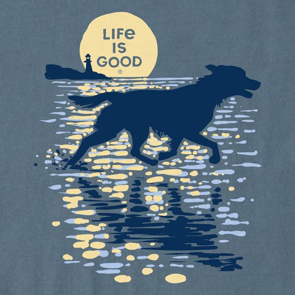 Life is Good Crusher Moonlit Running Dog, ženska kratka majica