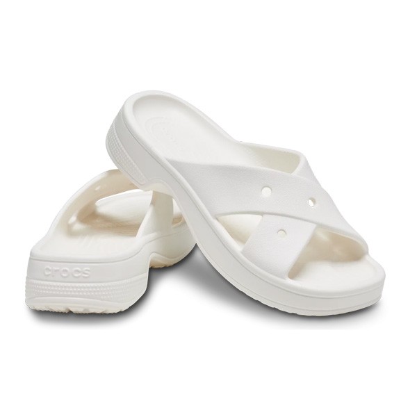 Ženski natikači Crocs Cross Strap Chalk