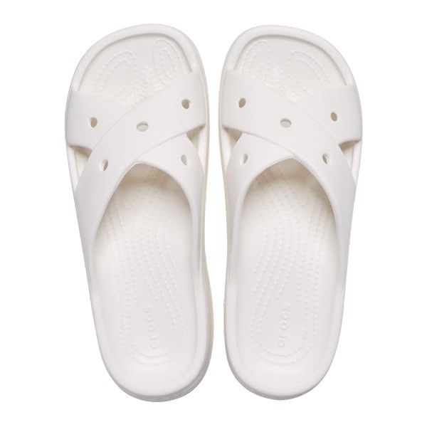 Ženski natikači Crocs Cross Strap Chalk