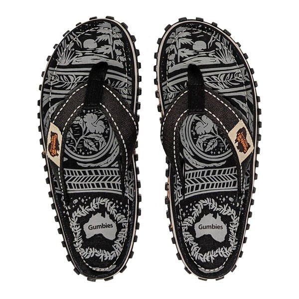 Gumbies unisex japonke Islander Black.