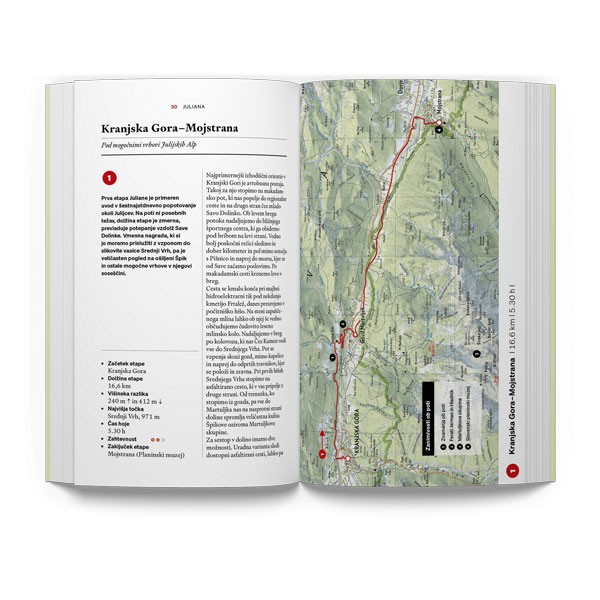 Knjiga Sidarta Juliana, daljinska pohodniška pot