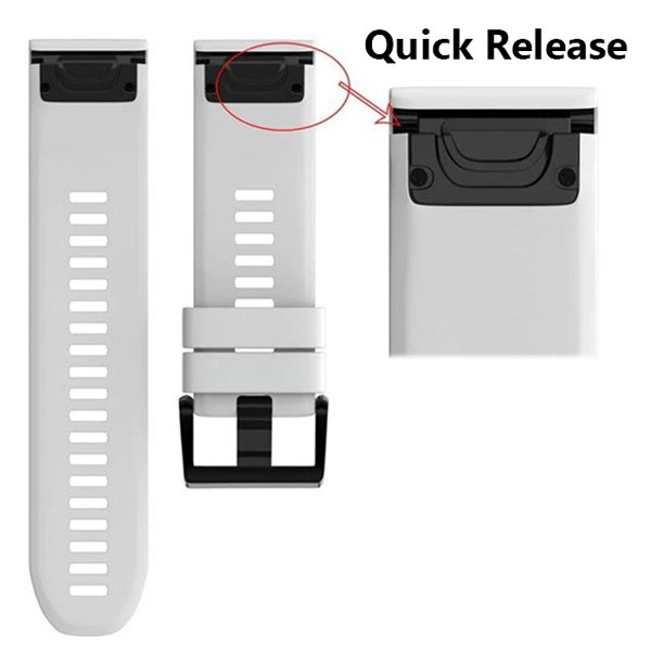 Pašček White, primeren za uro Garmin.