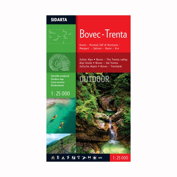 Sidarta planinska karta Bovec - Trenta.