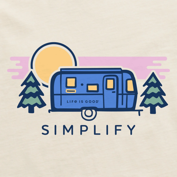 Ženska kratka majica Life is Good z motivom Simplify Camper