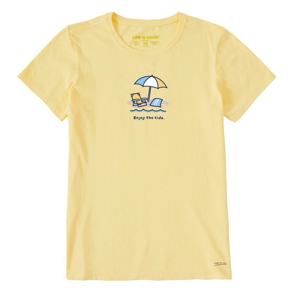 Ženska kratka majica Life is good Enjoy the tide