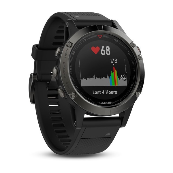 Vsestranska ura Garmin fenix 5 - Slate siva s črnim paščkom