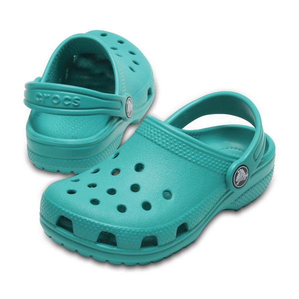 Crocs otroški natikači classic Tropical teal.