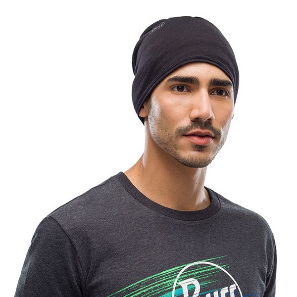 Buff Lightweight Merino Wool Black.