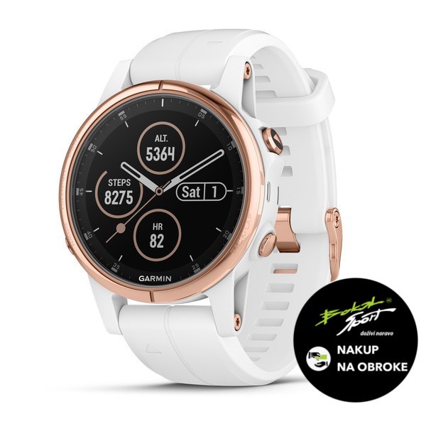 Garmin Fenix 5s Sapphire Plus Rose Gold.