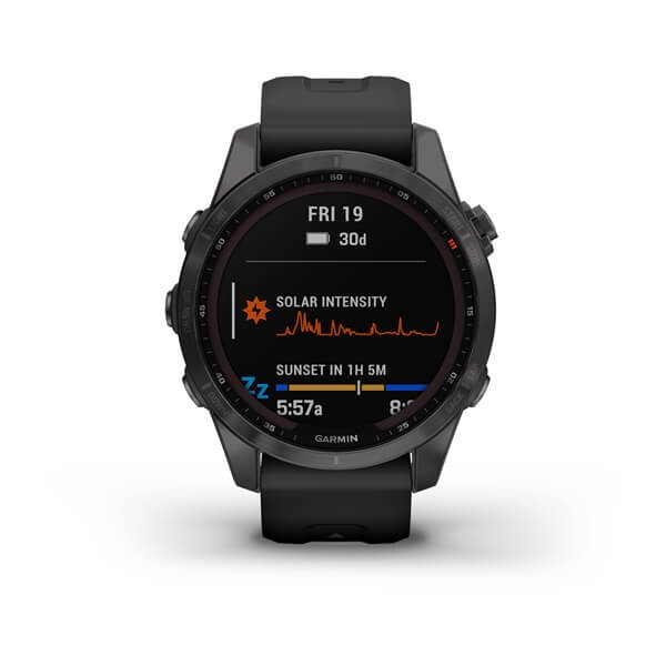Garmin Fenix 7s Sapphire Solar.
