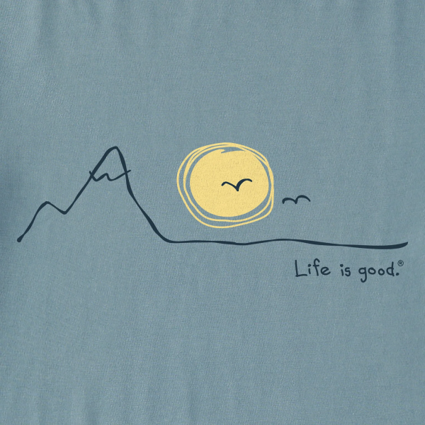 Moška kratka majica Life is Good z motivom Wander Mountains