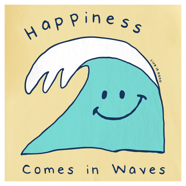Ženska kratka majica Life is Good Happy Wave