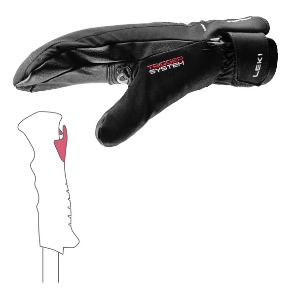 Leki ženske smučarske rokavice Cerro 3D Mitten.
