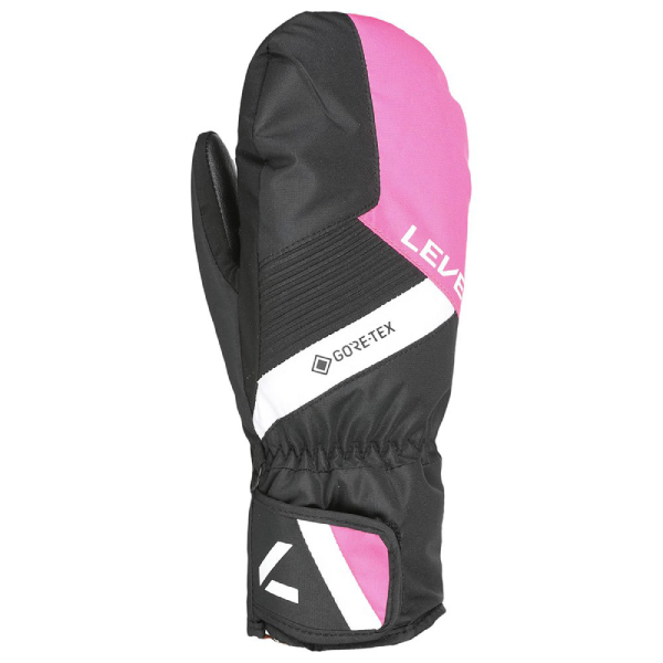 Level dekliške rokavice Neo Mitten Goretex v črno-roza barvi.
