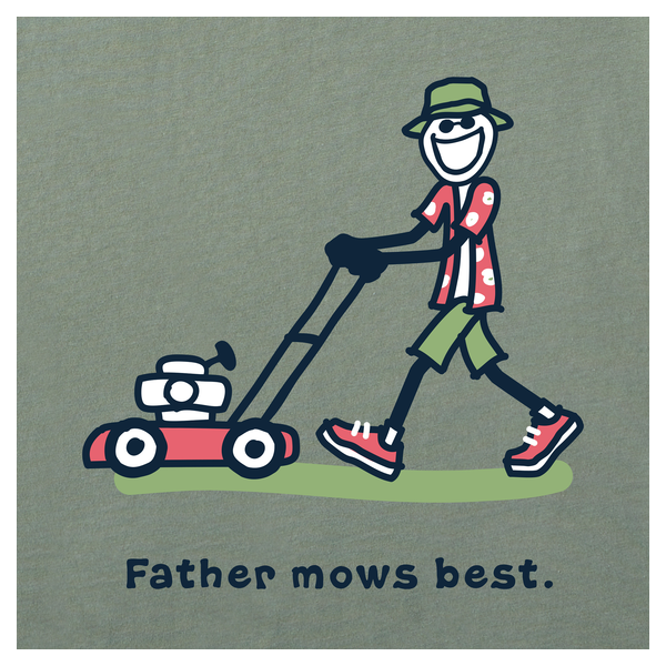 Moška kratka majica Life is Good Father Mows Best