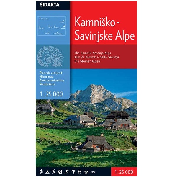 Sidarta planinska karta Kamniško - Savinjske Alpe.