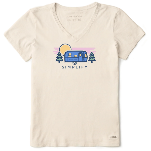 Ženska kratka majica Life is Good z motivom Simplify Camper