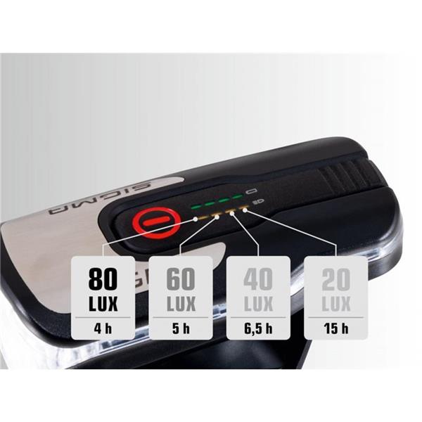 Sprednja luč Sigma Aura 80 USB