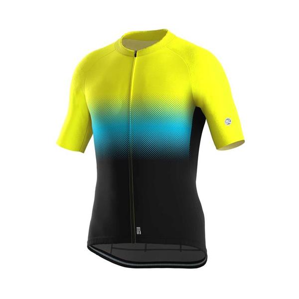 BICYCLE LINE MOŠKA  KOLESARSKA MAJICA SESTO - ČRNA/MODRA/RUMENA